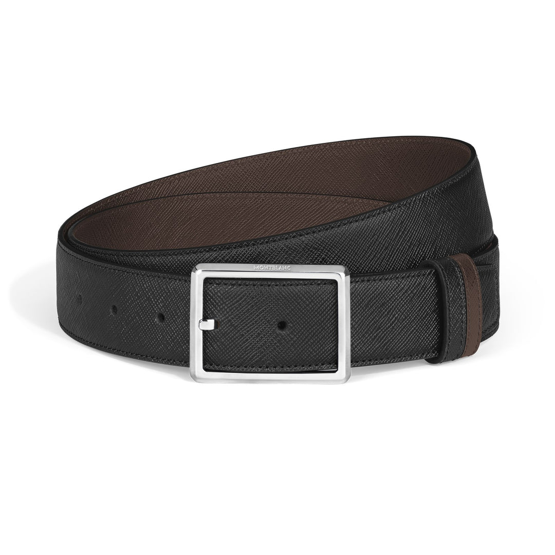 Montblanc Rectangular 35 mm Reversible Belt in Sartorial Leather MB222195