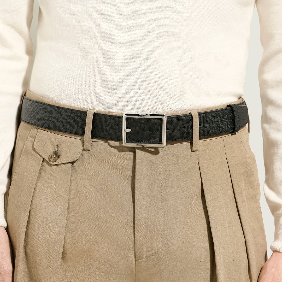 Montblanc Rectangular 35 mm Reversible Belt in Sartorial Leather MB222195
