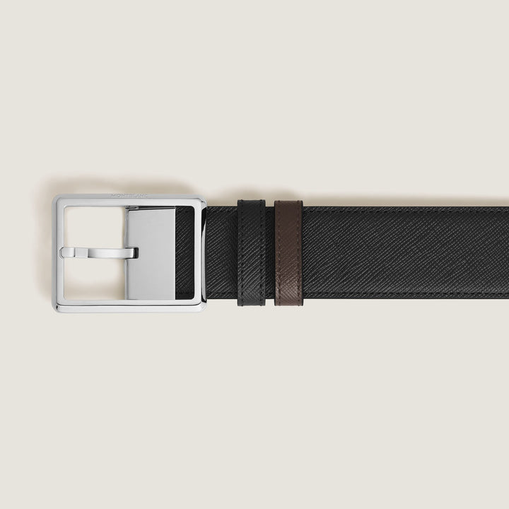 Montblanc Rectangular 35 mm Reversible Belt in Sartorial Leather MB222195
