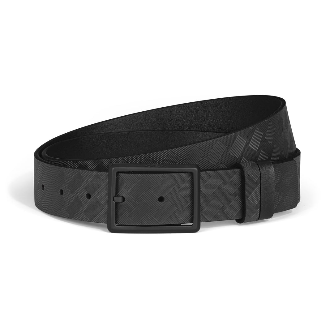 Montblanc 35 mm Reversible Belt in Extreme Leather with Rectangular Buckle MB222197