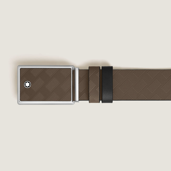 Montblanc Marquetry Plate 35 mm Reversible Belt in Extreme Leather MB222221