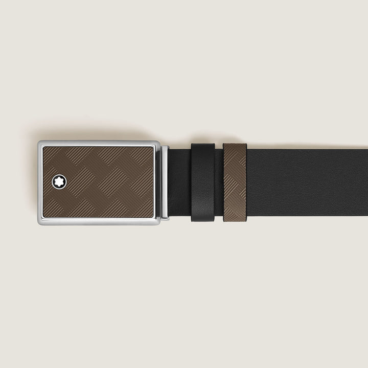 Montblanc Marquetry Plate 35 mm Reversible Belt in Extreme Leather MB222221