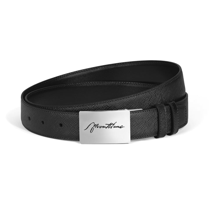 Montblanc 30 mm Reversible Belt in Sartorial Leather with Plate Buckle MB222227