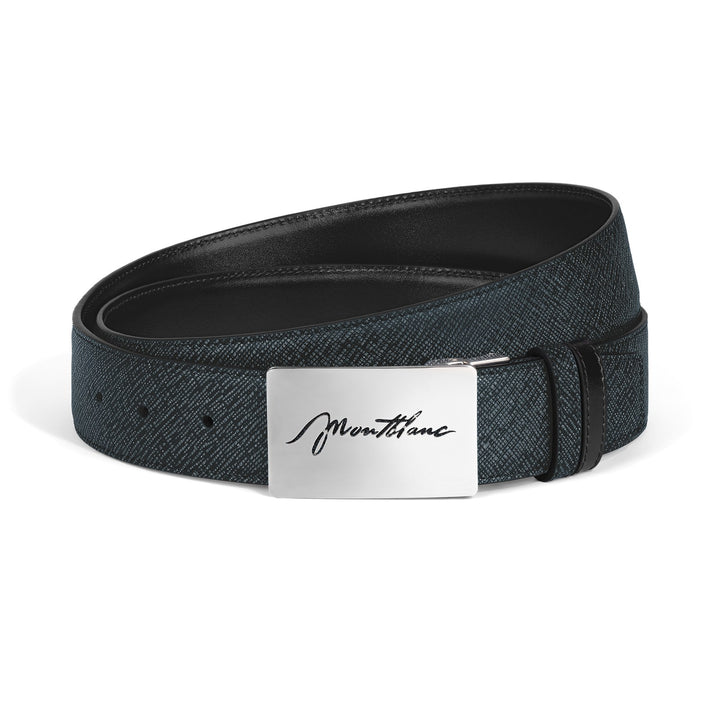 Montblanc 35 mm Reversible Belt in Sartorial Leather with Plate Buckle MB222233