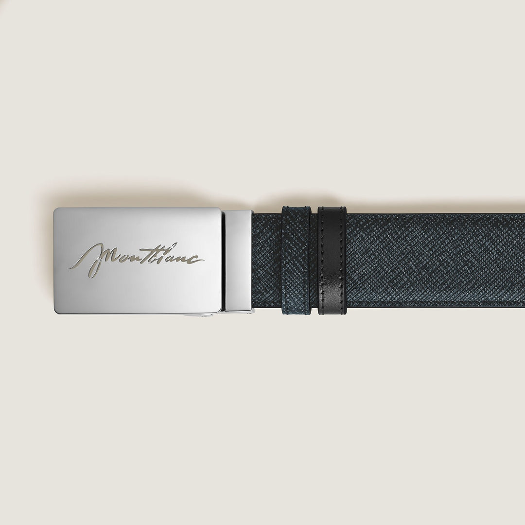Montblanc 35 mm Reversible Belt in Sartorial Leather with Plate Buckle MB222233