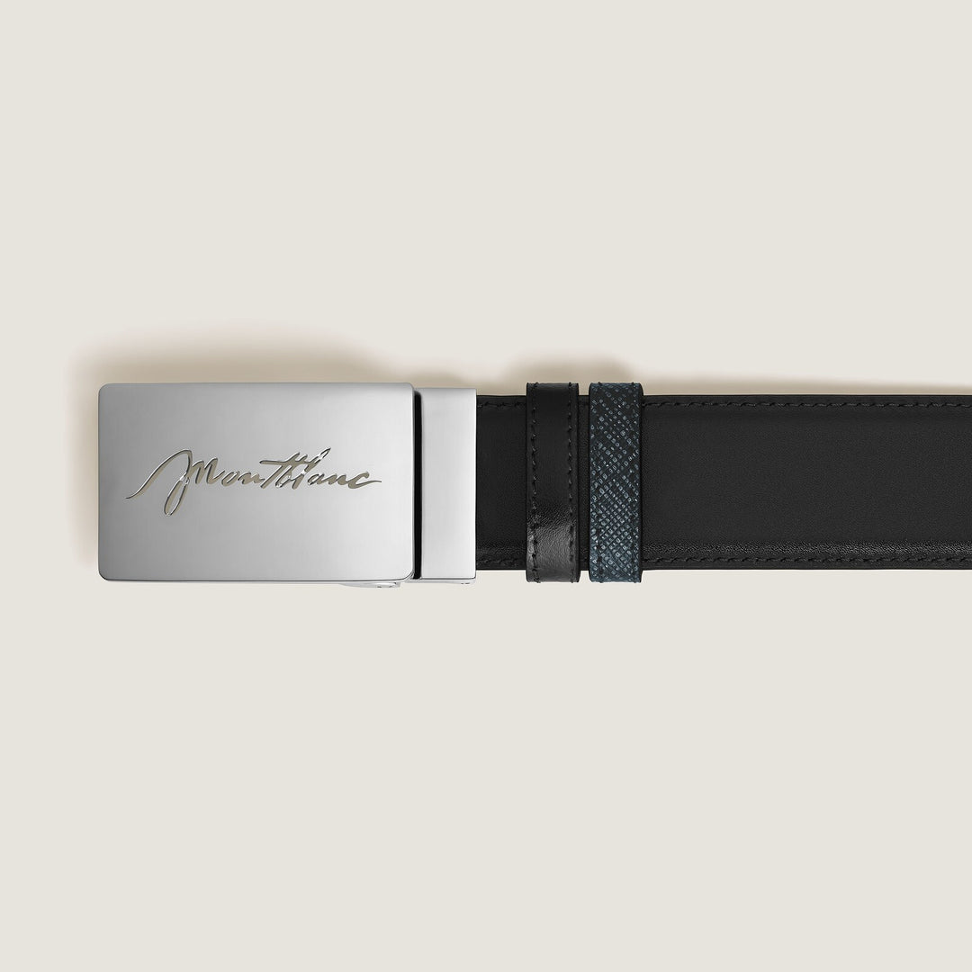 Montblanc 35 mm Reversible Belt in Sartorial Leather with Plate Buckle MB222233