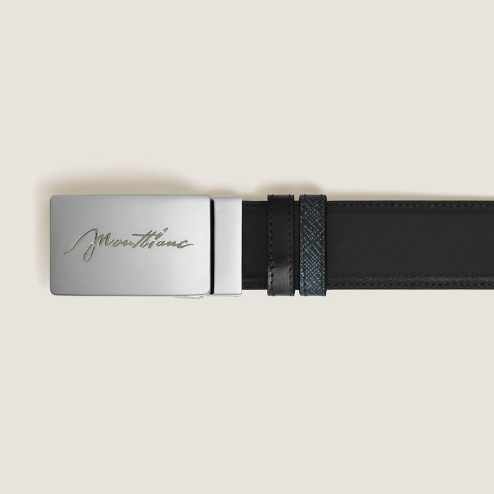 Montblanc 35 mm Reversible Belt in Sartorial Leather with Plate Buckle MB222233