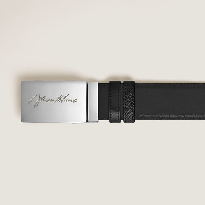 Montblanc 35 mm Reversible Belt in Sartorial Leather with Plate Buckle MB222235