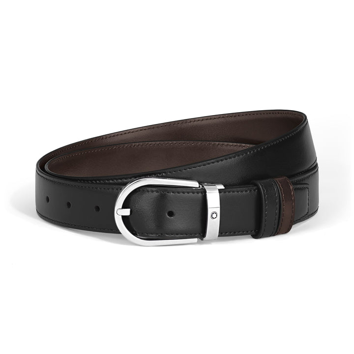 Montblanc Horseshoe 30 mm Reversible Belt in Meisterstück Leather MB222371