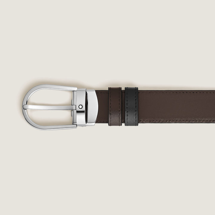 Montblanc Horseshoe 30 mm Reversible Belt in Meisterstück Leather MB222371