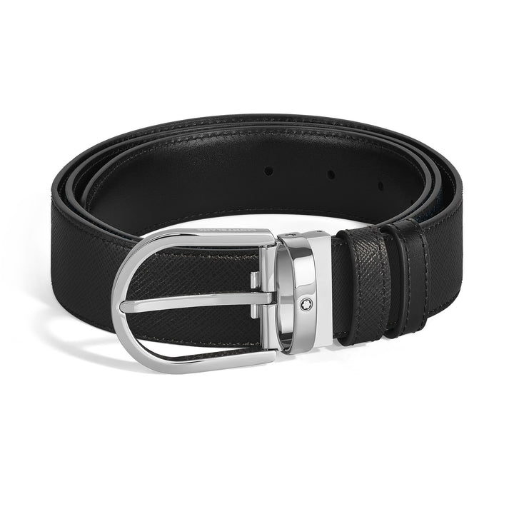 Montblanc Horseshoe 35 mm Reversible Belt in Sartorial Leather MB222383