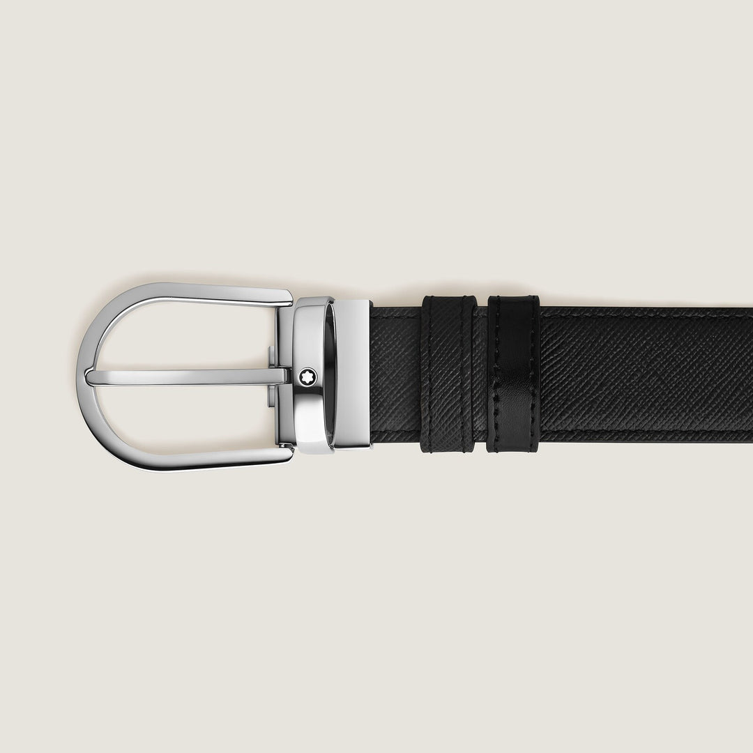 Montblanc Horseshoe 35 mm Reversible Belt in Sartorial Leather MB222383