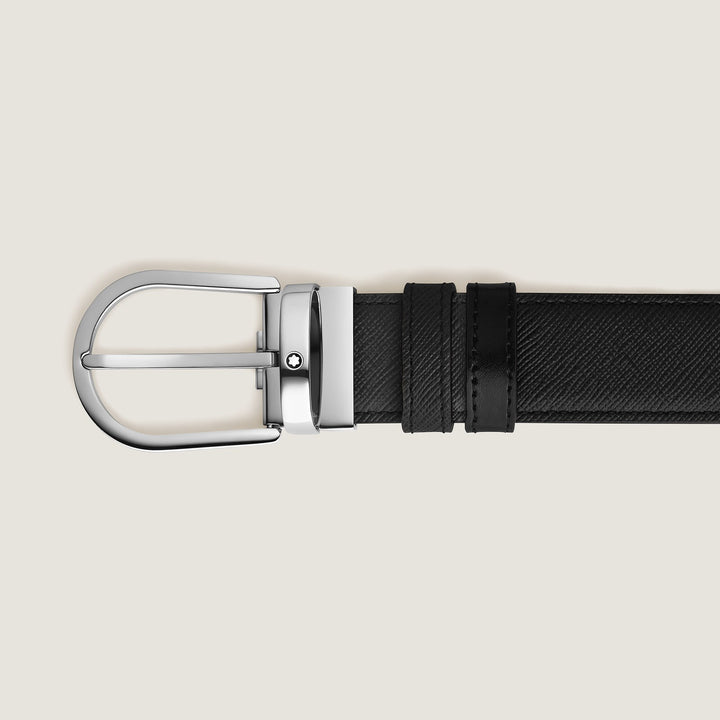 Montblanc Horseshoe 35 mm Reversible Belt in Sartorial Leather MB222383