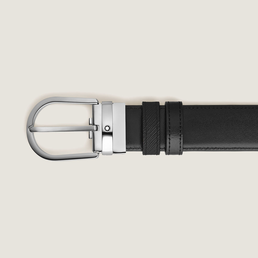 Montblanc Horseshoe 35 mm Reversible Belt in Sartorial Leather MB222383
