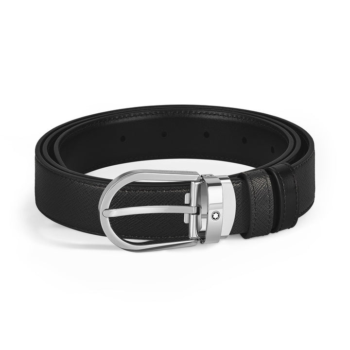 Montblanc Horseshoe 30 mm Reversible Belt in Sartorial Leather MB222389
