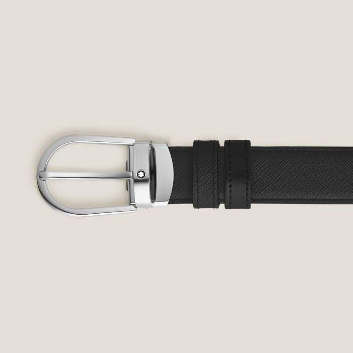 Montblanc Horseshoe 30 mm Reversible Belt in Sartorial Leather MB222389