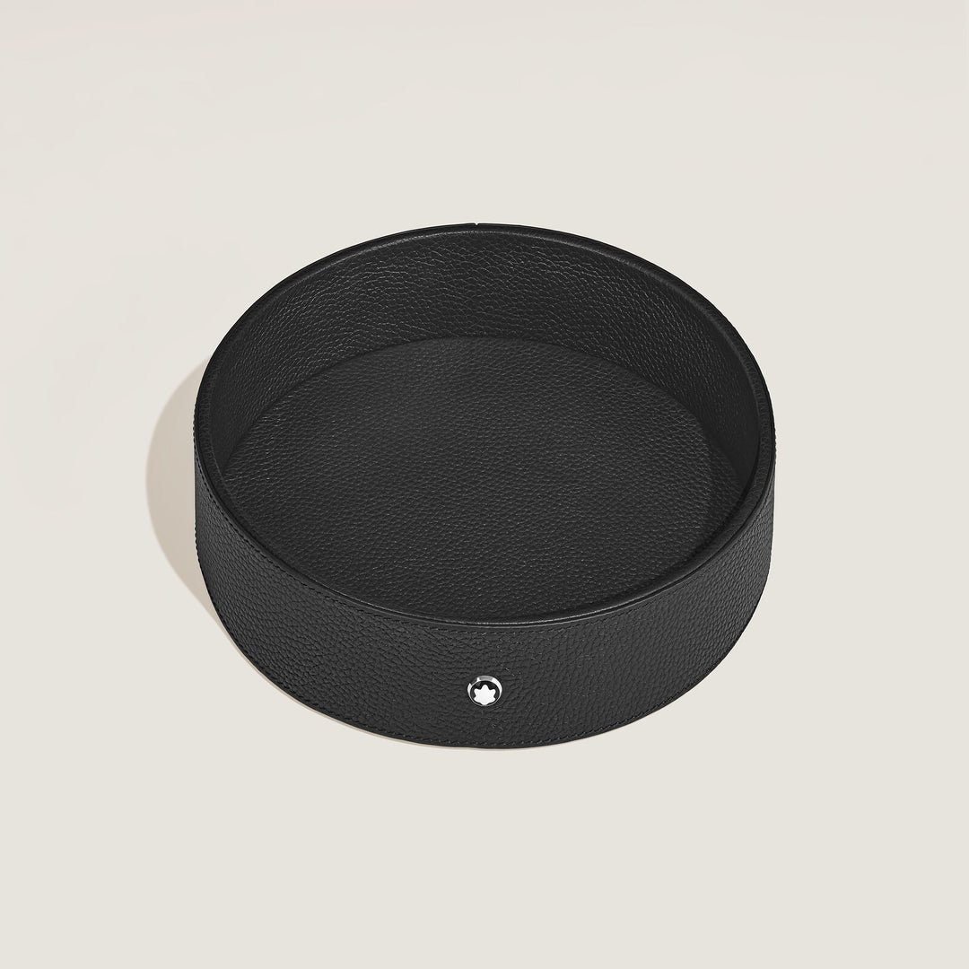 Montblanc Large Round Desk Tray in Grain Leather MB222580