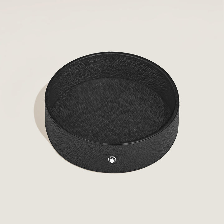 Montblanc Large Round Desk Tray in Grain Leather MB222580