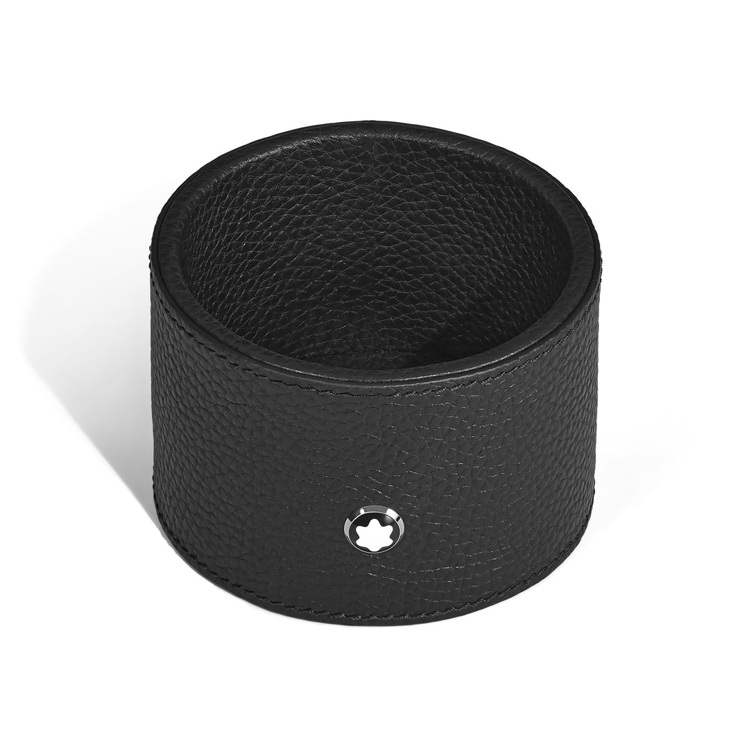 Montblanc Medium Round Desk Tray in Grain Leather MB222592