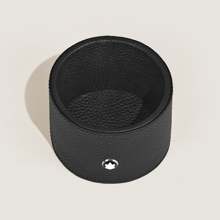 Montblanc Medium Round Desk Tray in Grain Leather MB222592