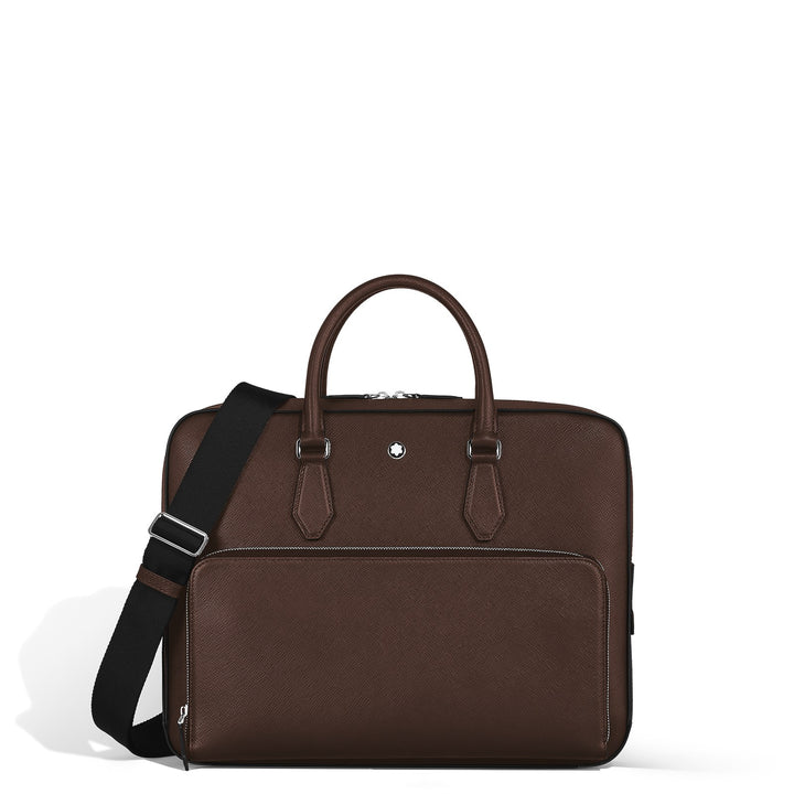 Montblanc Medium Briefcase with Pocket in Sartorial Leather MB222925