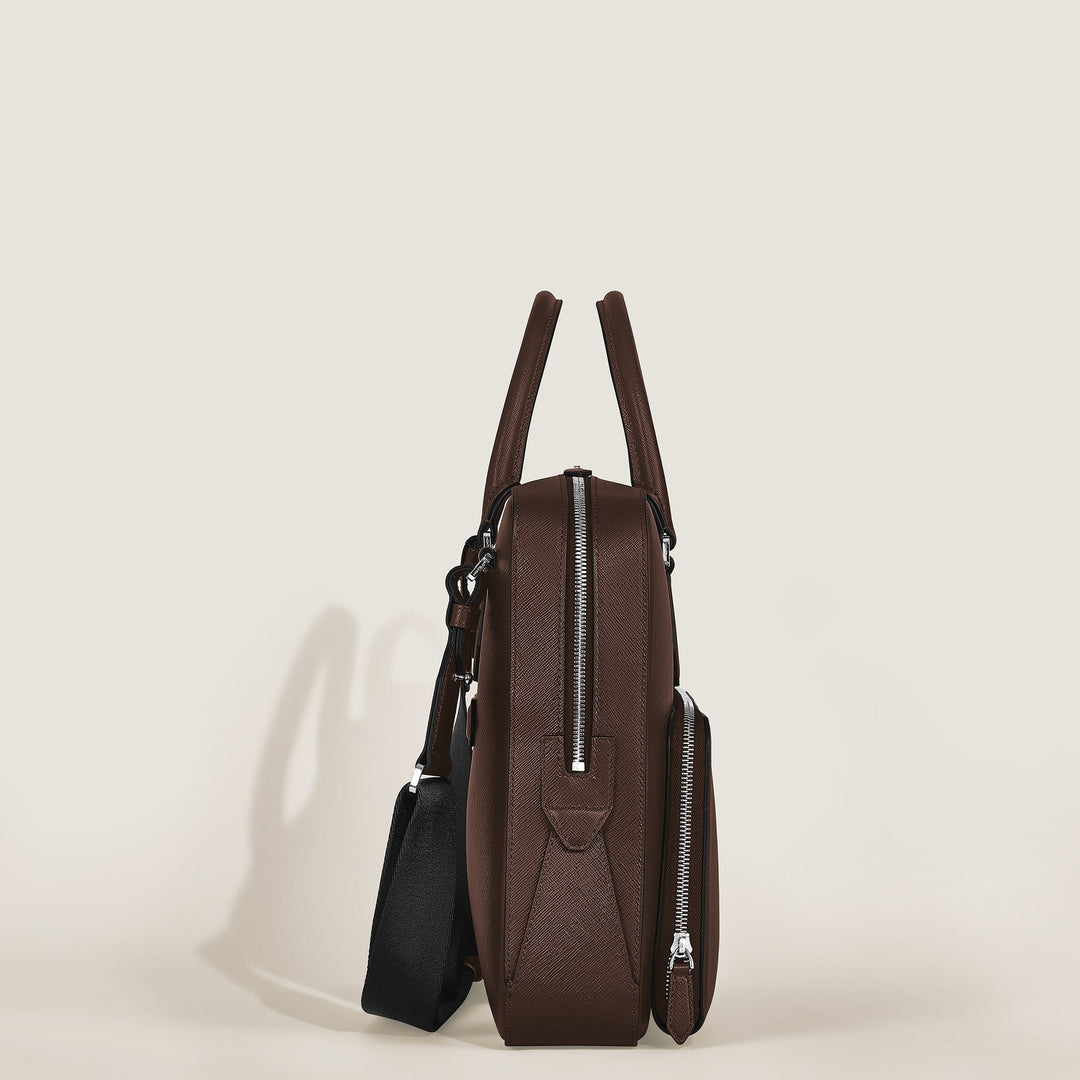 Montblanc Medium Briefcase with Pocket in Sartorial Leather MB222925