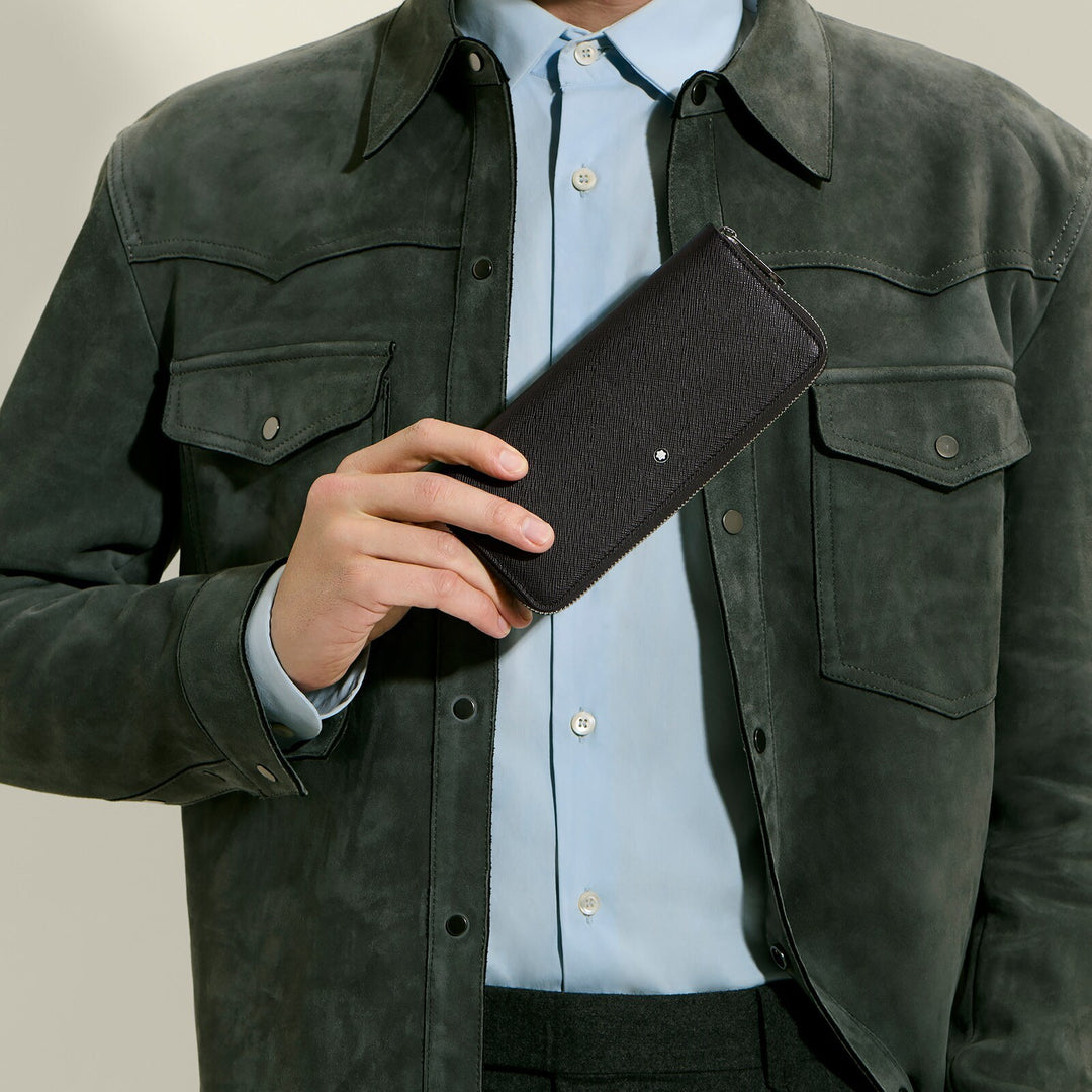 Montblanc Wallet 8cc with zip in Sartorial Leather MB222949