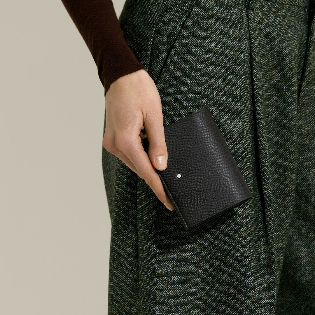 Montblanc Compact Wallet 6cc with zip in Sartorial Leather MB222977