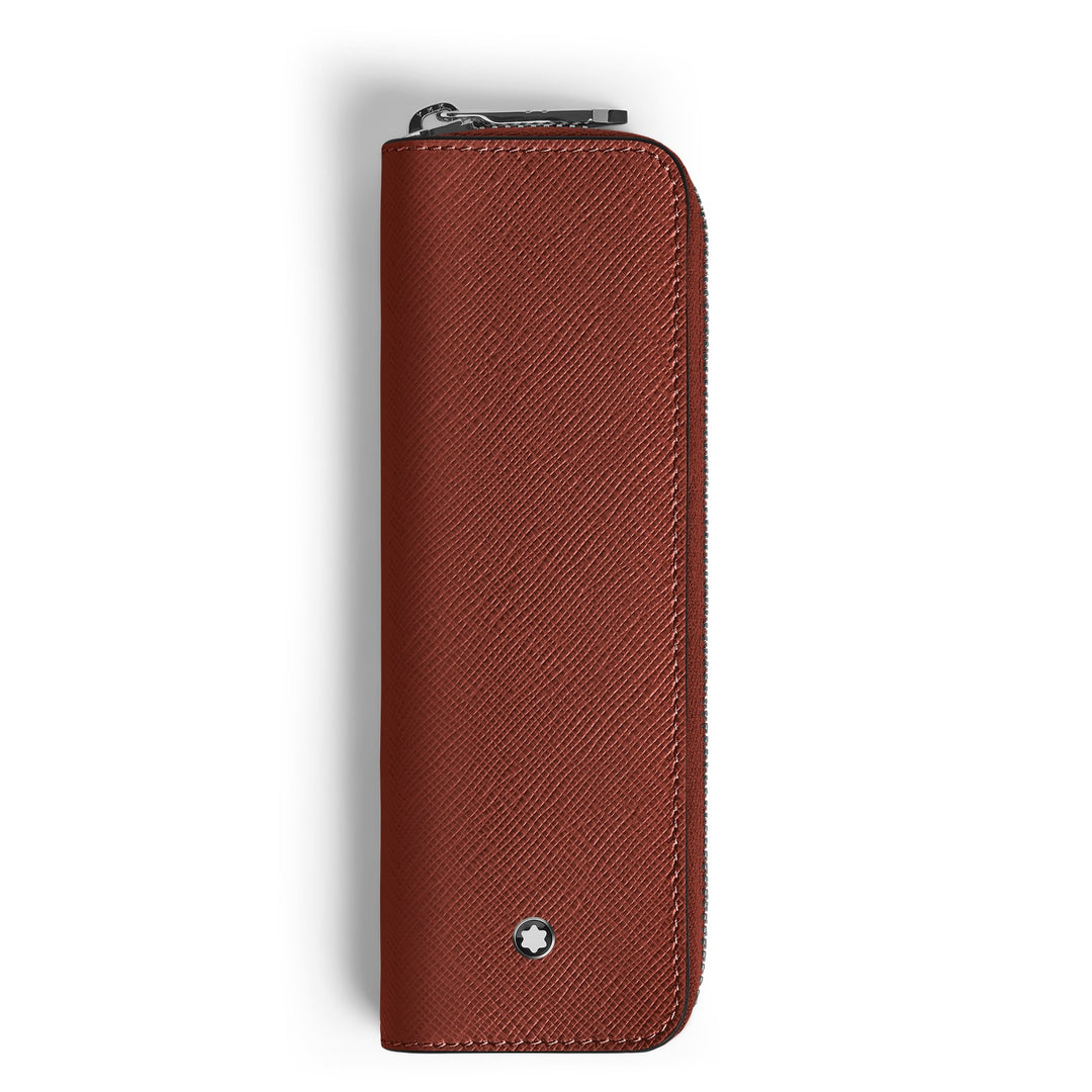 Montblanc 1 Pen Pouch with zip in Sartorial Leather MB223091