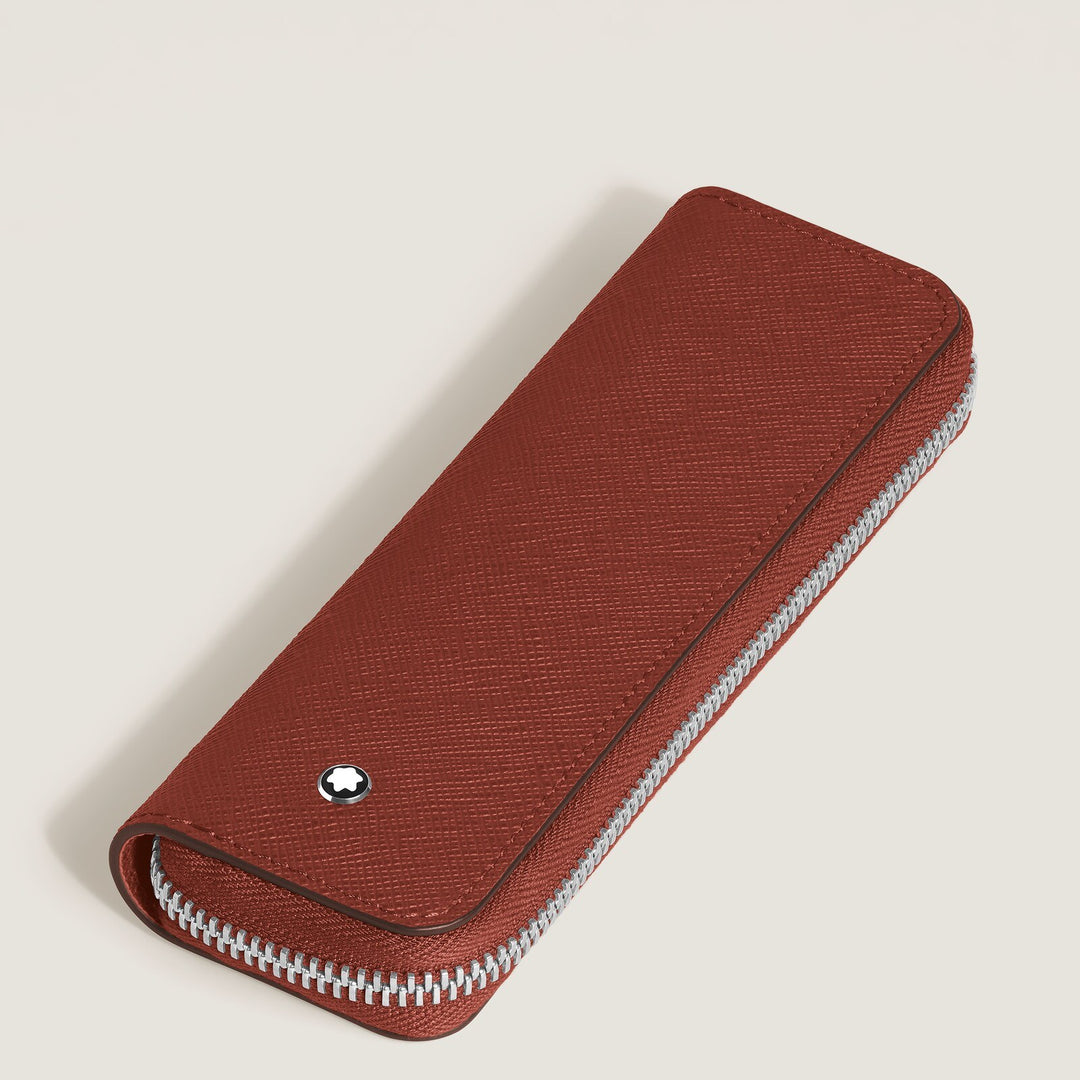 Montblanc 1 Pen Pouch with zip in Sartorial Leather MB223091