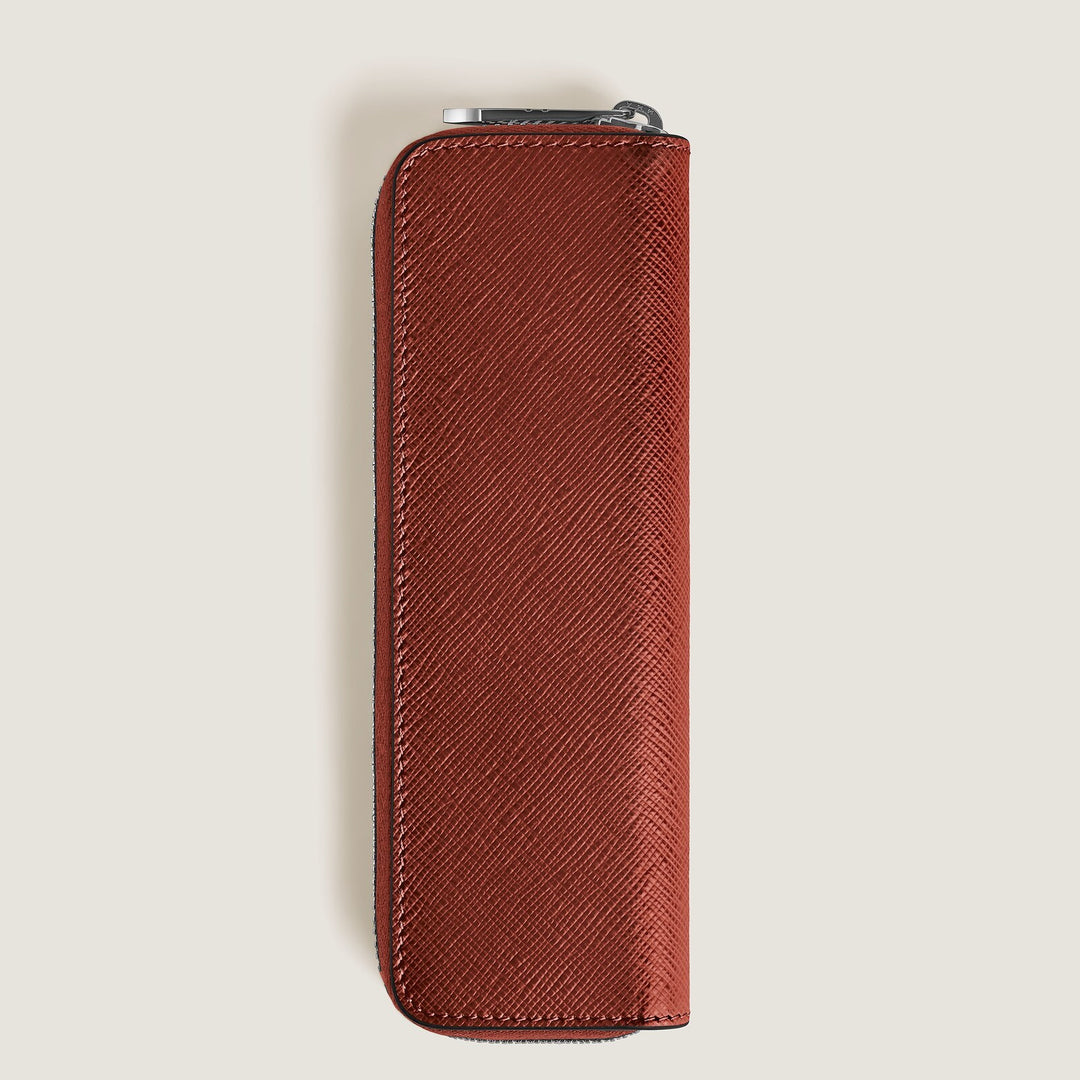 Montblanc 1 Pen Pouch with zip in Sartorial Leather MB223091
