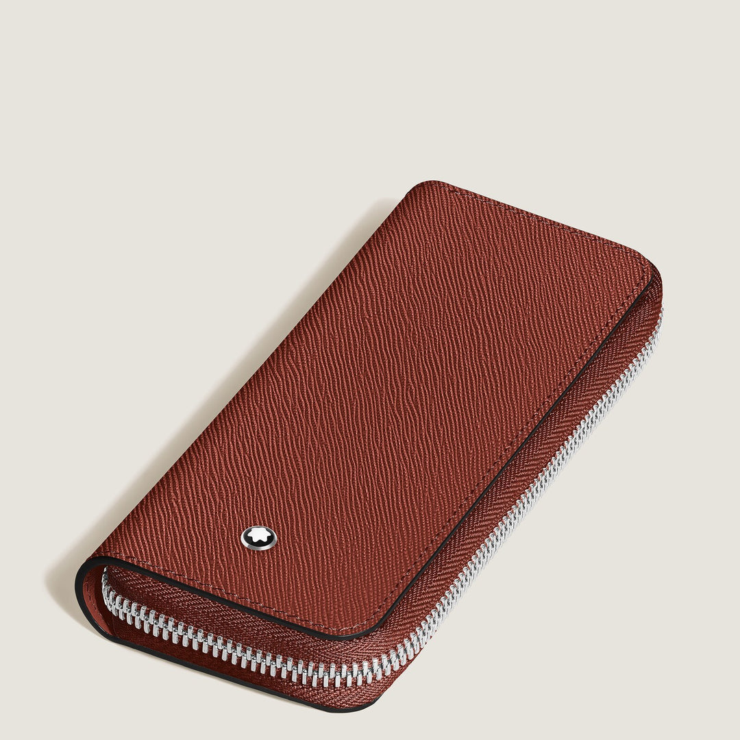 Montblanc 2 Pen Pouch with zip in Sartorial Leather MB223093