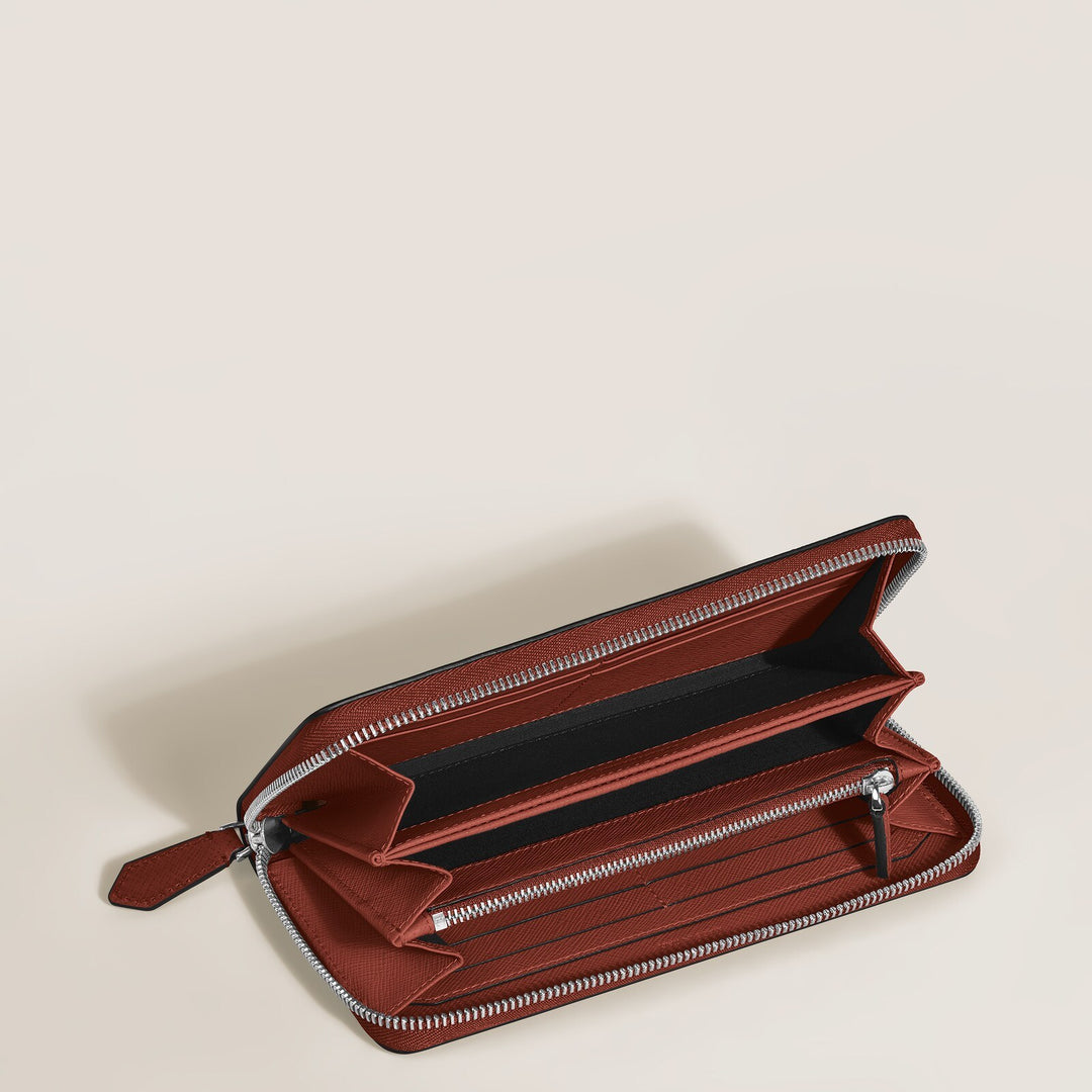 Montblanc Wallet 12cc with zip in Sartorial Leather MB223119