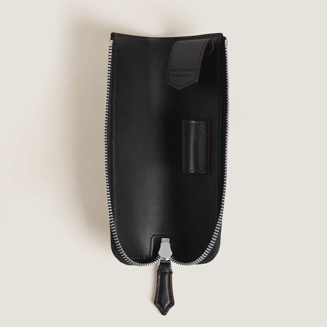 Montblanc 1 Pen Pouch with zip in Sartorial Leather MB223125