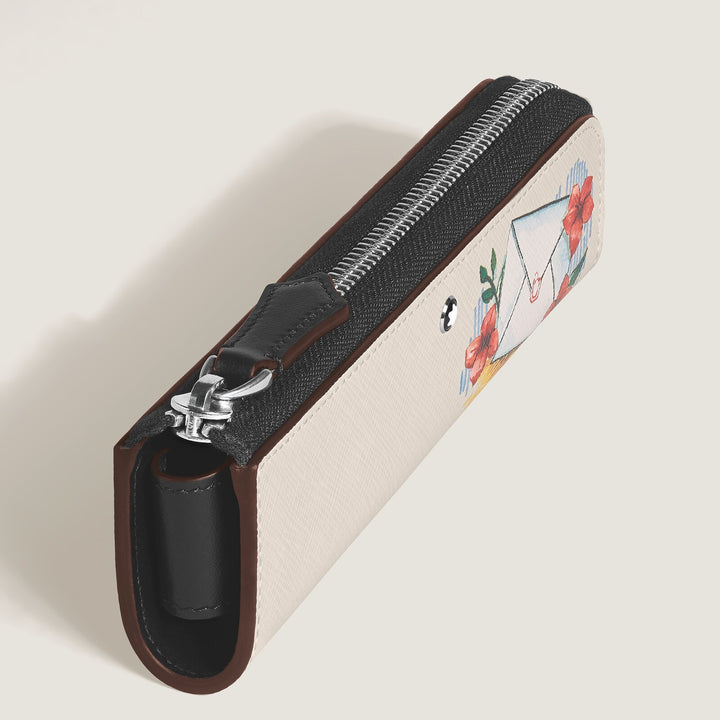 Montblanc 1 Pen Pouch with zip in Sartorial Leather MB223125