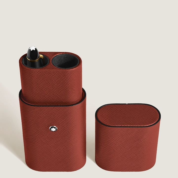 Montblanc 2 Pen Pouch in Sartorial Leather MB223127