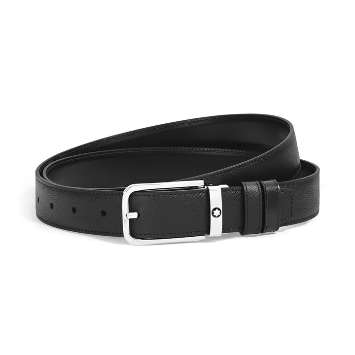 Montblanc 30 mm Reversible Belt in Sartorial Leather with Rectangular Buckle MB223409
