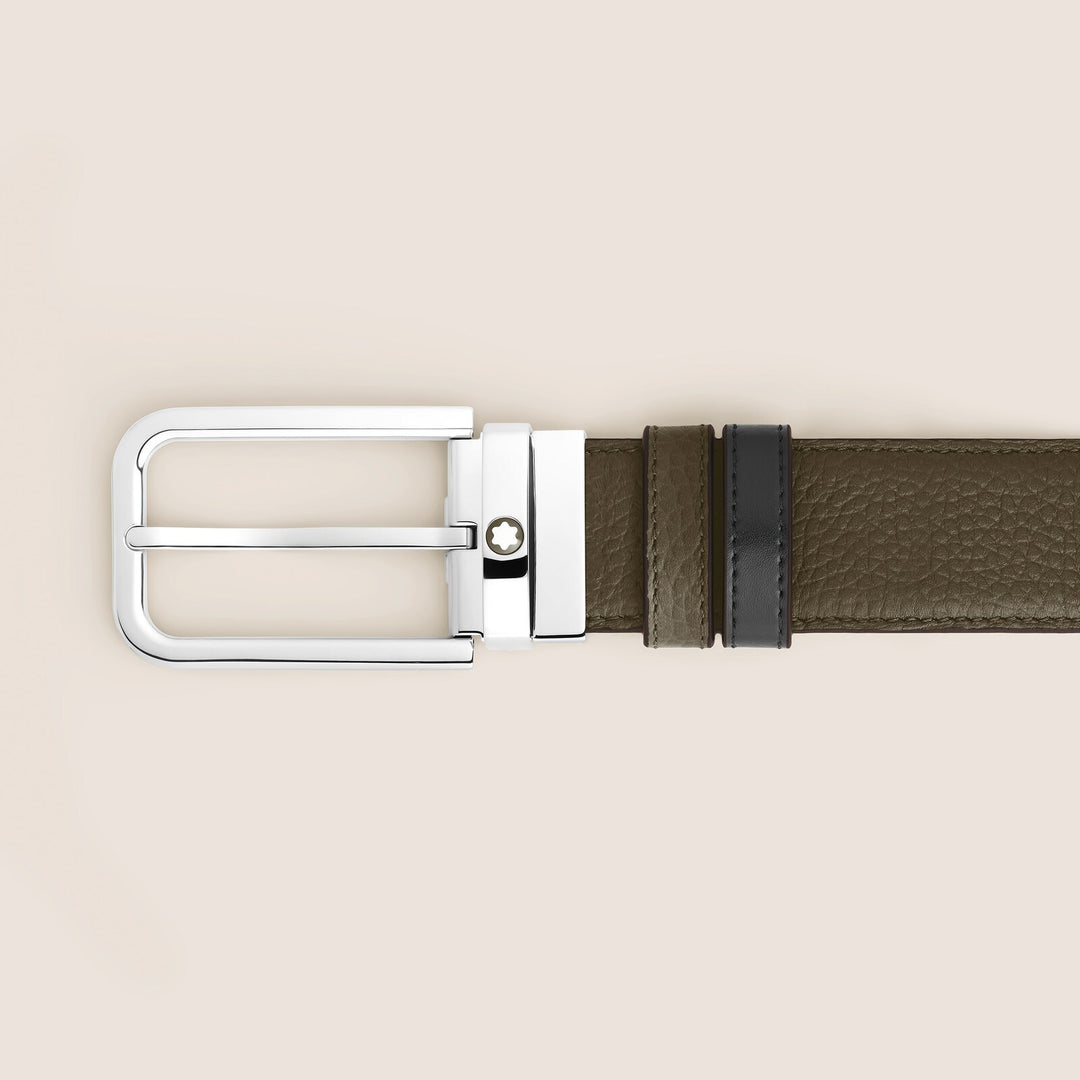 Montblanc 35 mm Reversible Belt in Grain Leather with Rectangular Buckle MB223421
