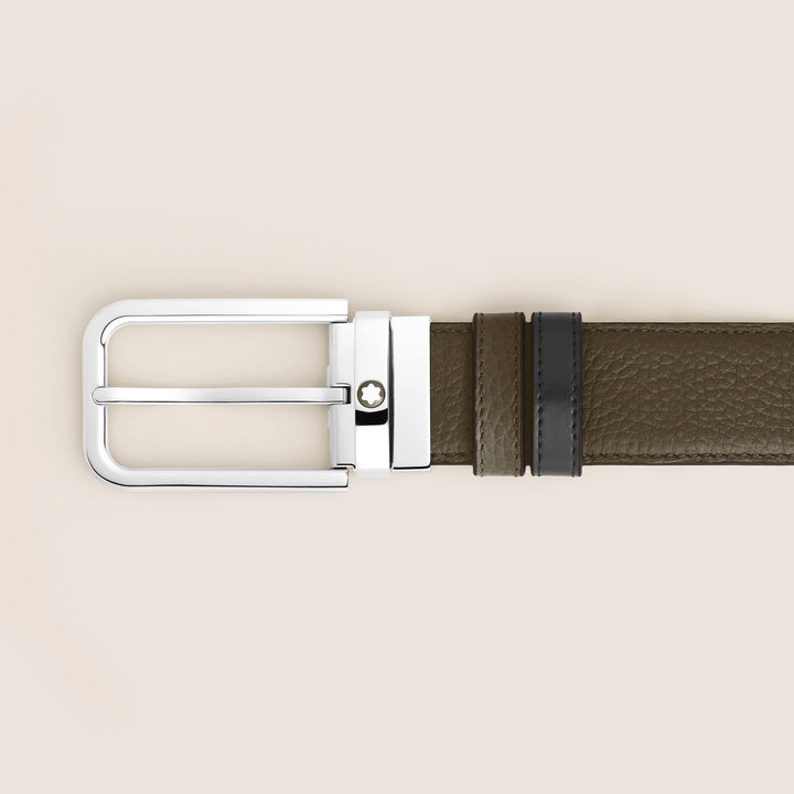 Montblanc 35 mm Reversible Belt in Grain Leather with Rectangular Buckle MB223421