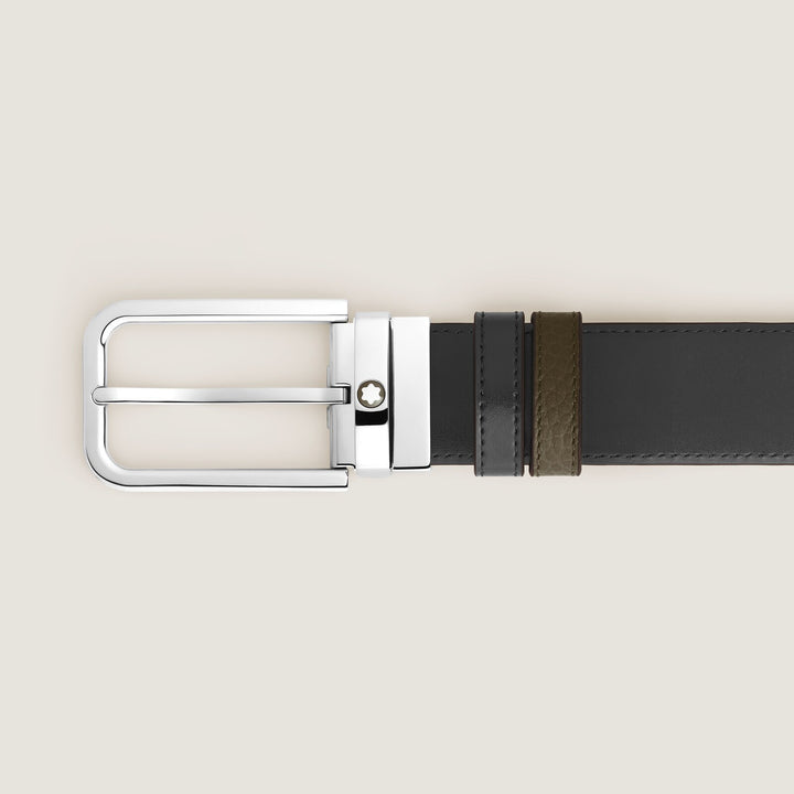 Montblanc 35 mm Reversible Belt in Grain Leather with Rectangular Buckle MB223421