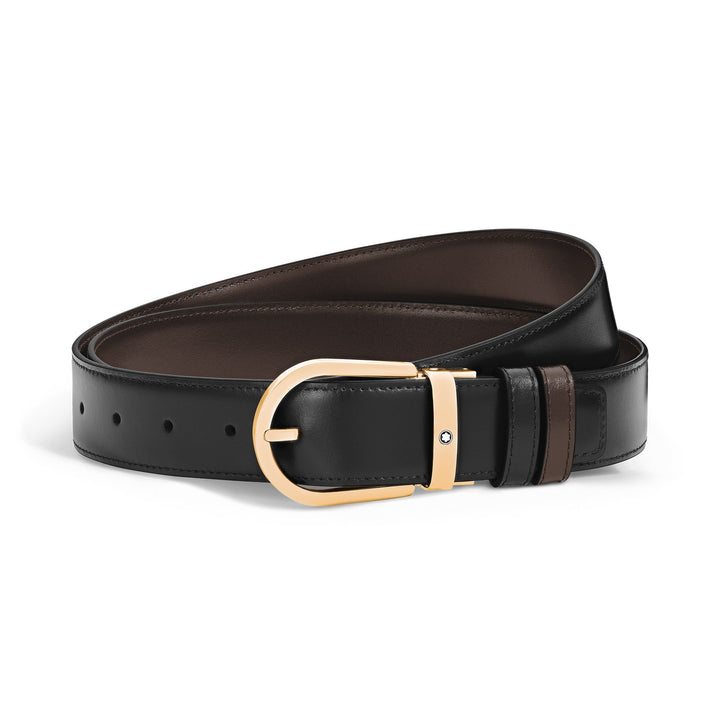 Montblanc Horseshoe 35 mm Reversible Belt in Meisterstück Leather MB223437