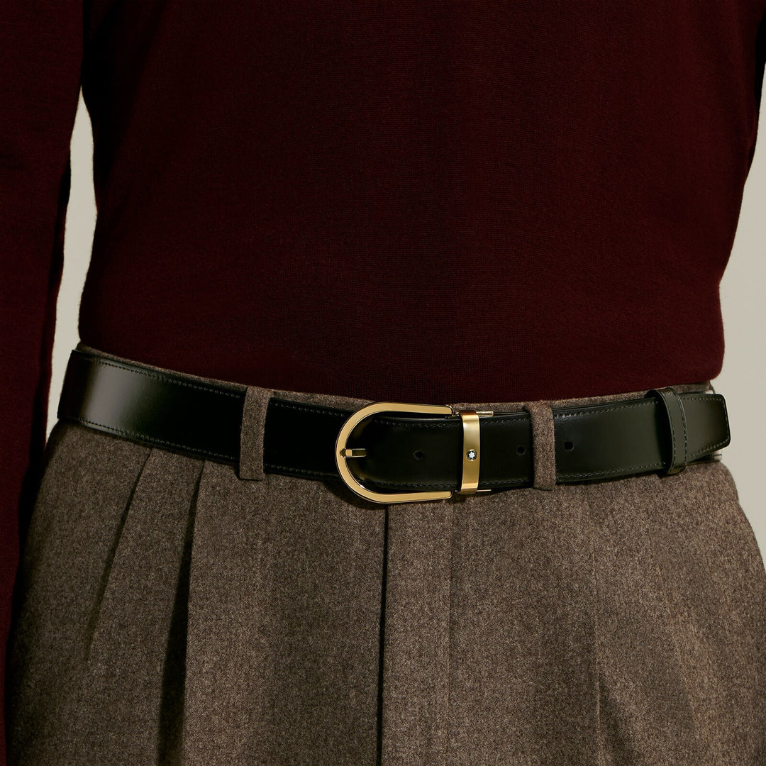 Montblanc Horseshoe 35 mm Reversible Belt in Meisterstück Leather MB223437