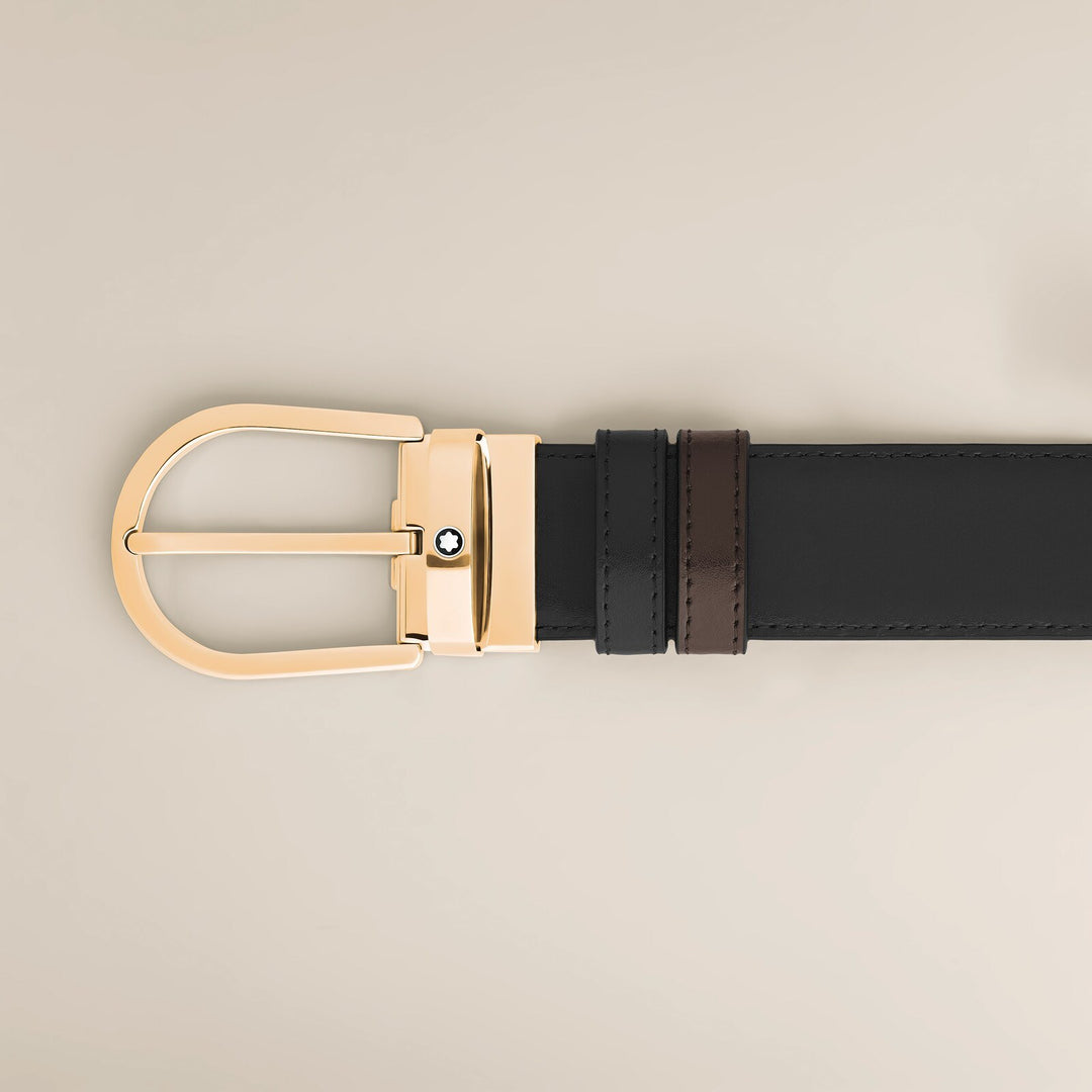 Montblanc Horseshoe 35 mm Reversible Belt in Meisterstück Leather MB223437
