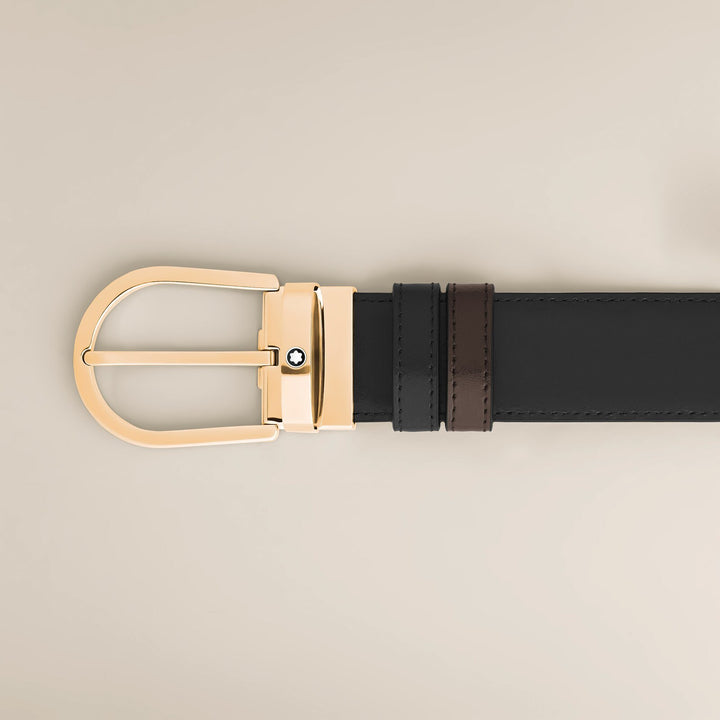 Montblanc Horseshoe 35 mm Reversible Belt in Meisterstück Leather MB223437