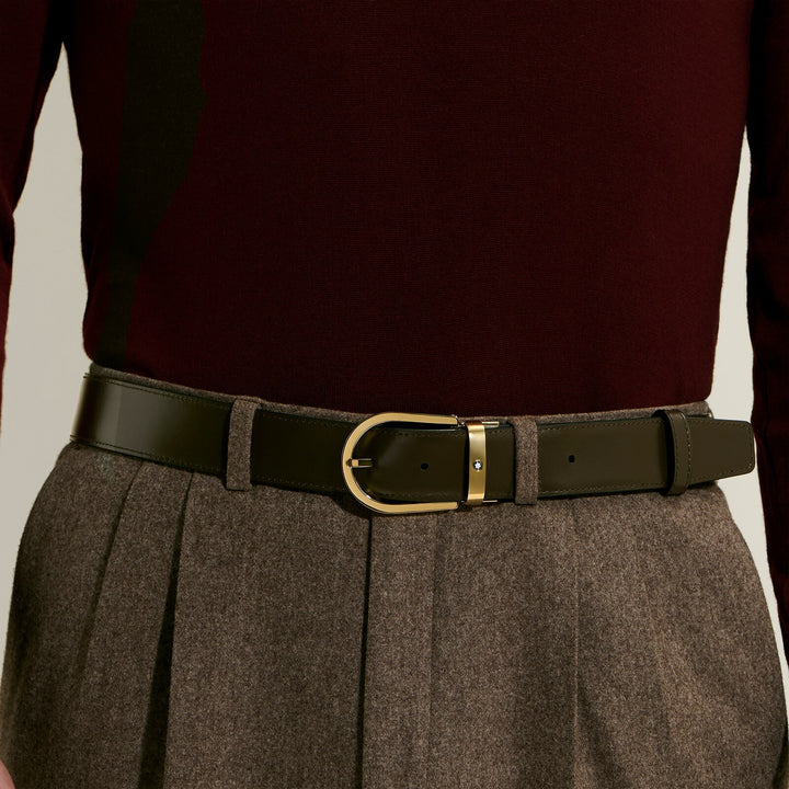 Montblanc Horseshoe 35 mm Reversible Belt in Meisterstück Leather MB223437
