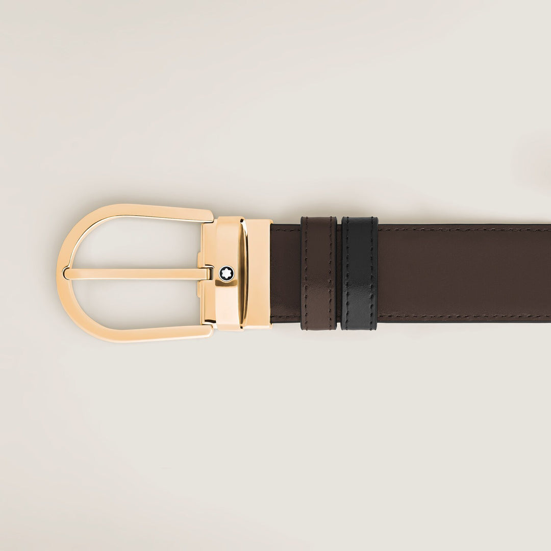 Montblanc Horseshoe 35 mm Reversible Belt in Meisterstück Leather MB223437
