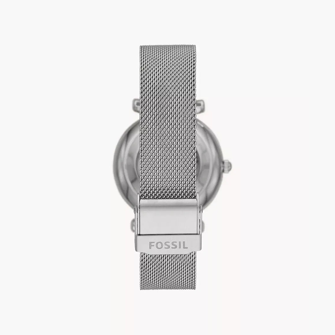 Fossil Carlie Automatic Stainless Steel Mesh Watch