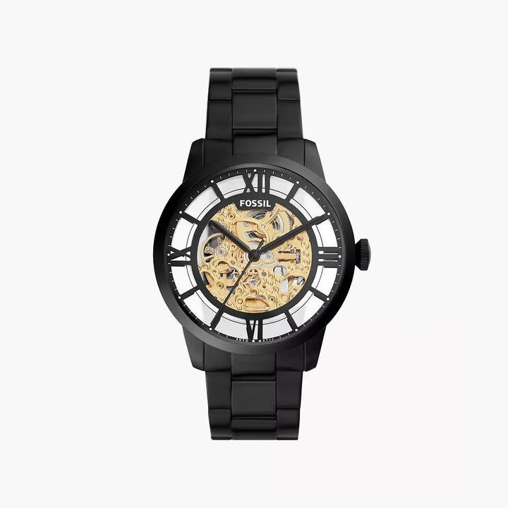 Fossil 44mm Townsman Automatic Black Stainless Steel Watch