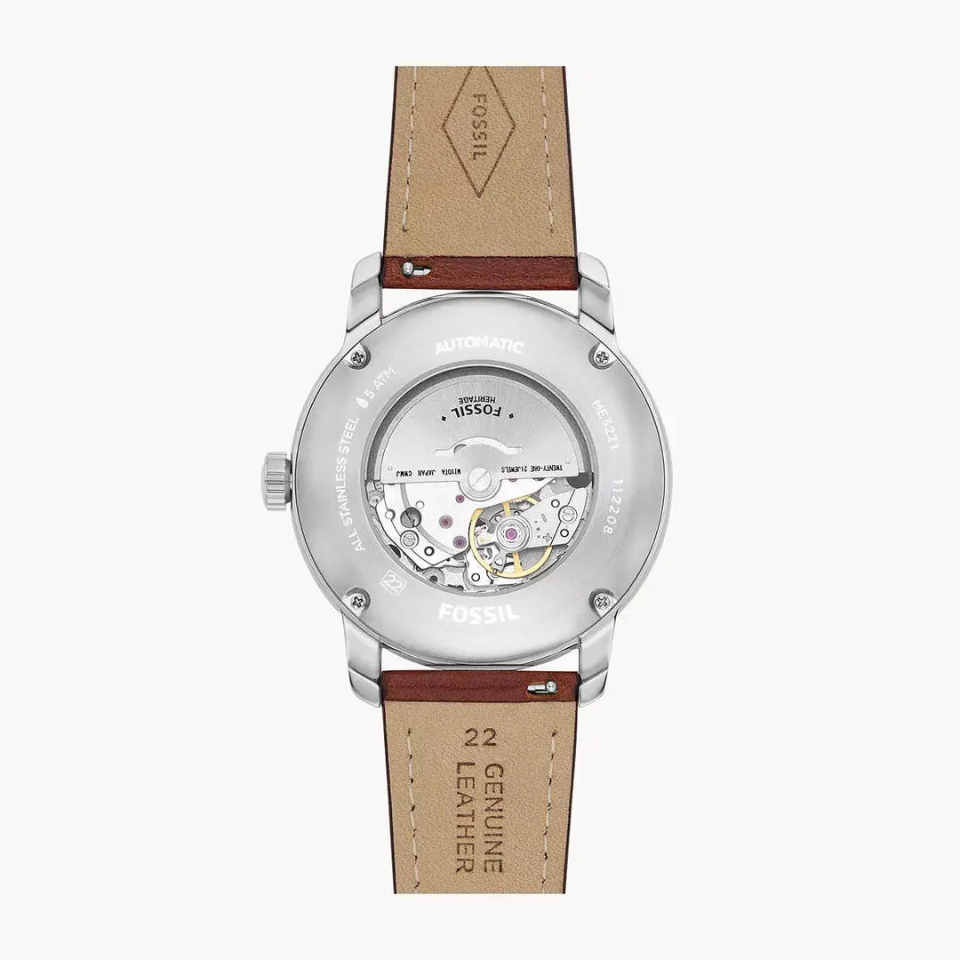 Fossil Fossil Heritage Automatic Brown LiteHide™ Leather Watch