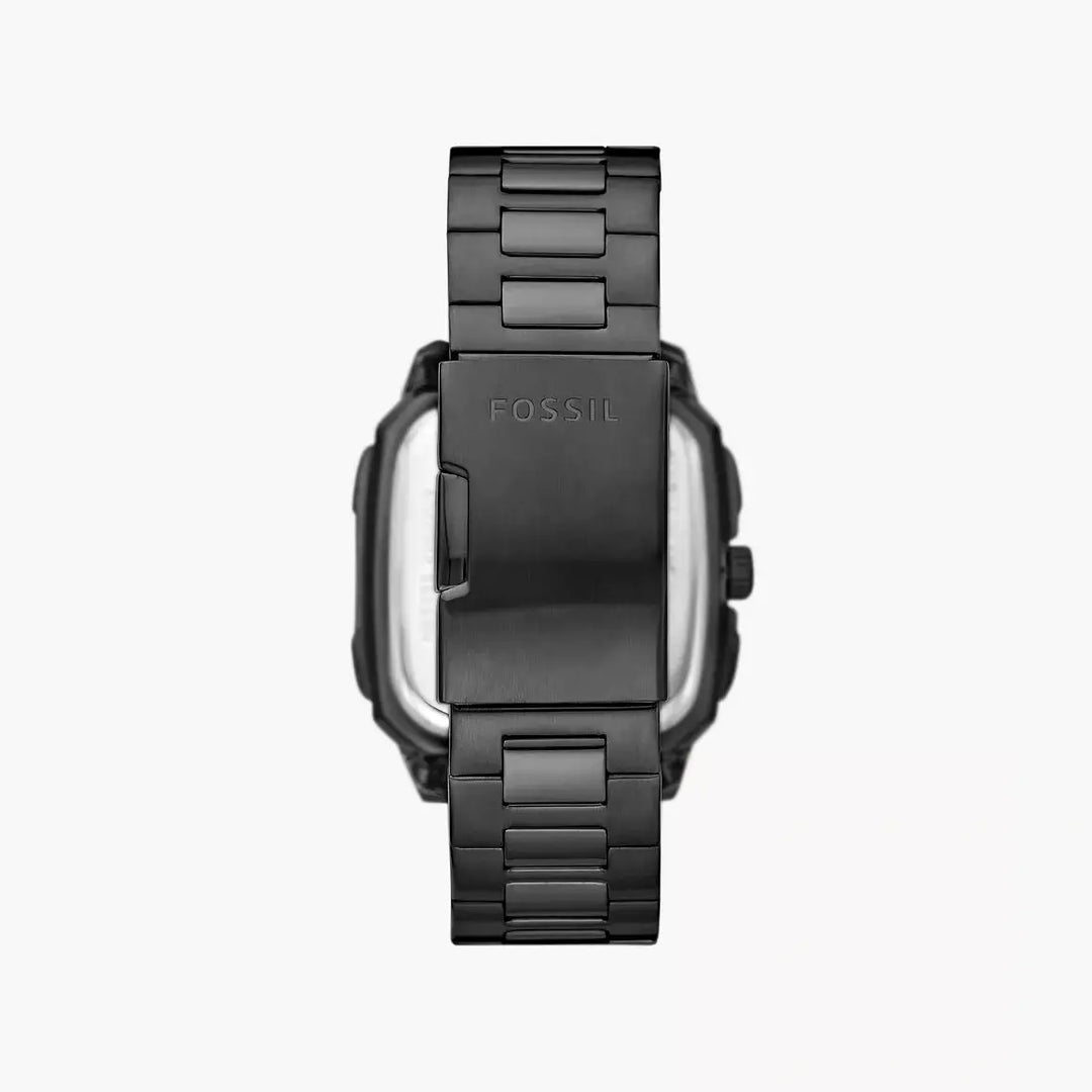 Fossil Inscription Automatic Black Stainless Steel Watch